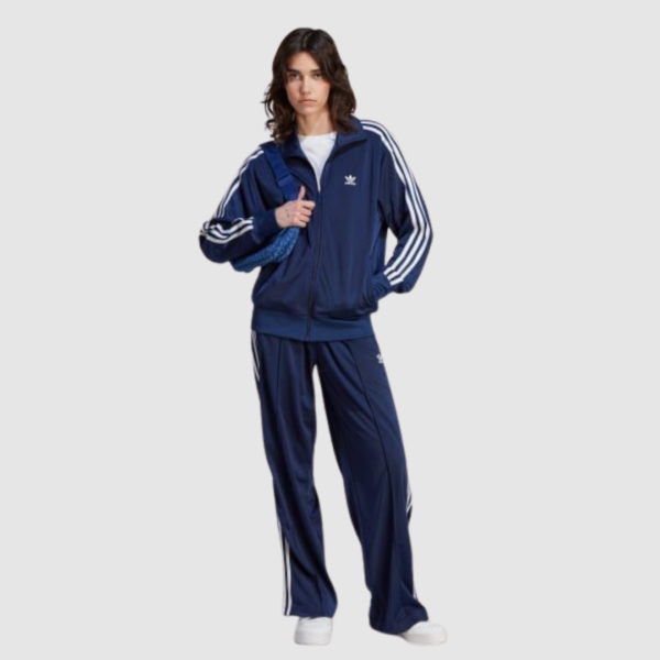 ADIDAS Striped Women Blue TrackSuit (Jacket &Track-Pants)