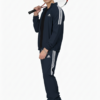 ADIDAS Half Striped Men Black TrackSuit (Jacket &Track-Pants)