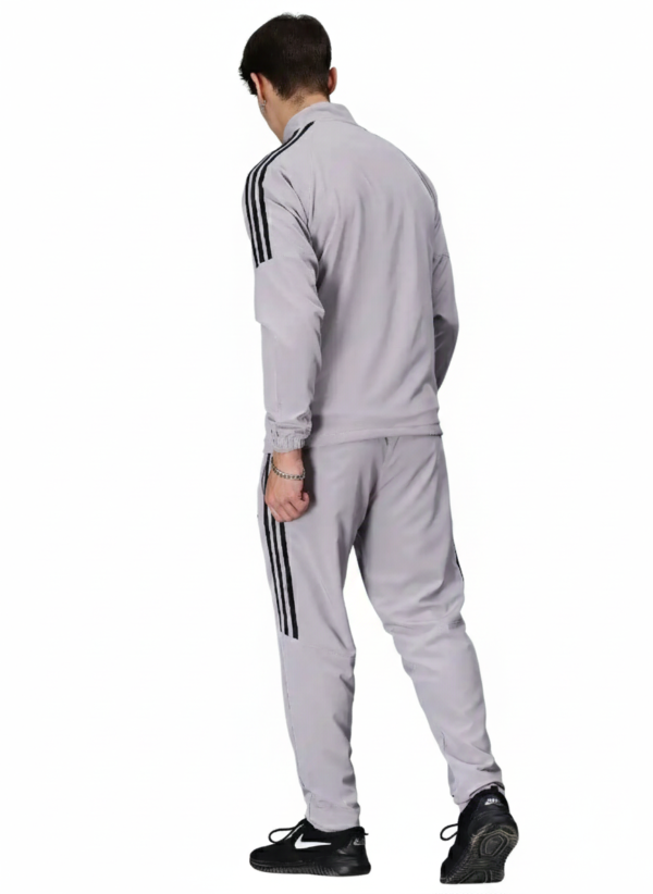 ADIDAS Half Striped Men White TrackSuit (Jacket &Track-Pants)