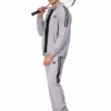 ADIDAS Half Striped Men White TrackSuit (Jacket &Track-Pants)