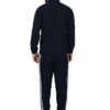 Adidas Striped Men Blue Track Suit (Jacket & Track Pant)