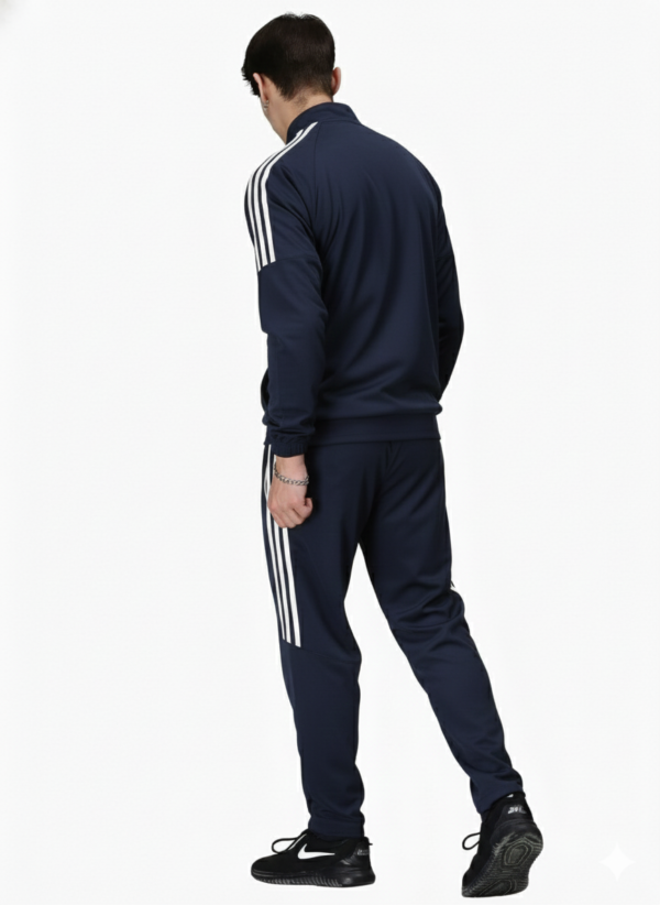 ADIDAS Half Striped Men Black TrackSuit (Jacket &Track-Pants)